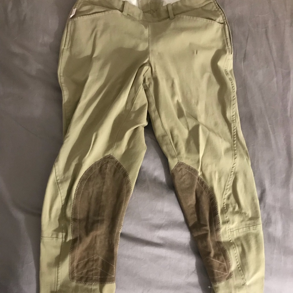Tailored sportsman side zip breeches (tan)